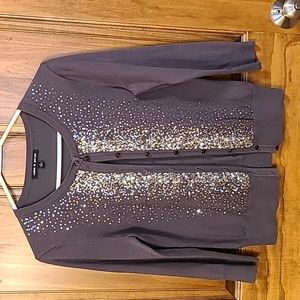 Ladies SMALL sequin 3/4 length sleeve top. Like New and only ever dry cleaned.